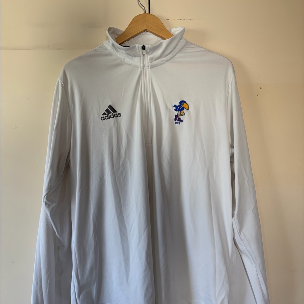 Men’s Adidas University of Kansas Quarter-Zip - SIZE LARGE